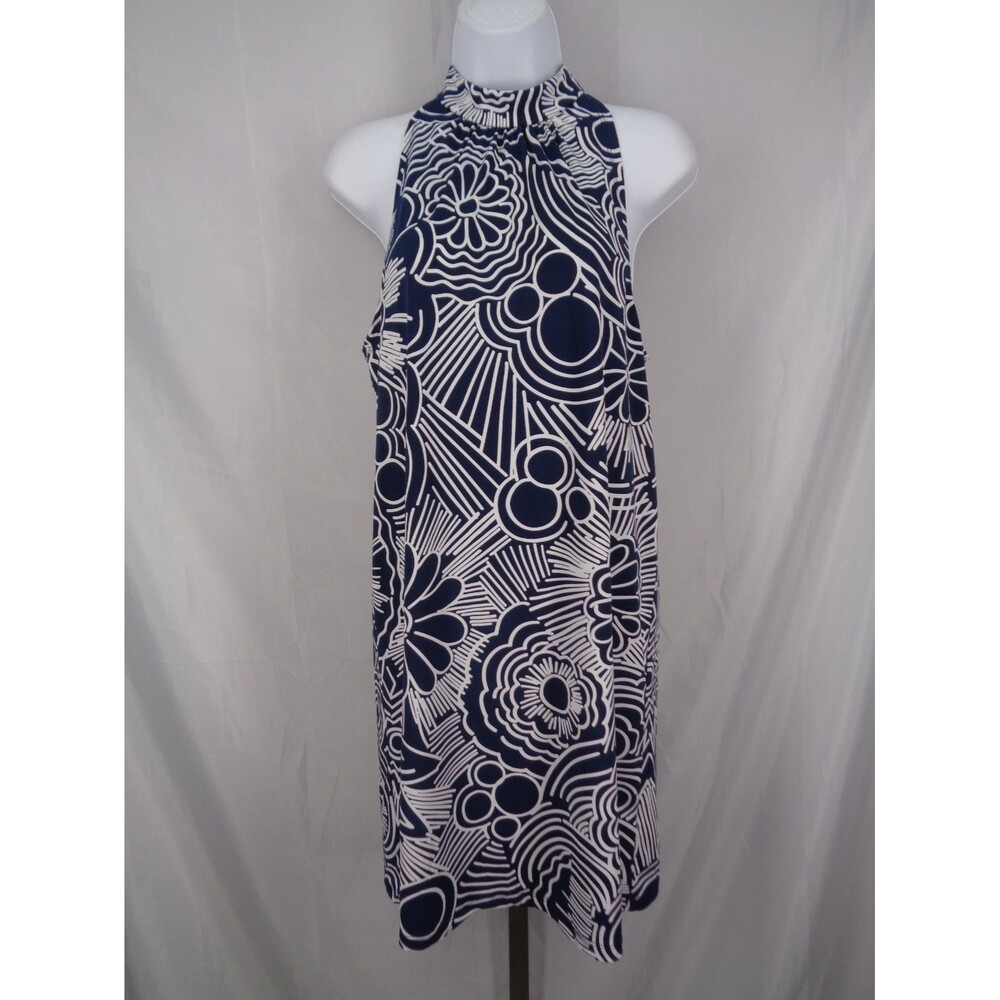 Trina by Trina Turk Floral High Neck Halter Dress Size Medium New